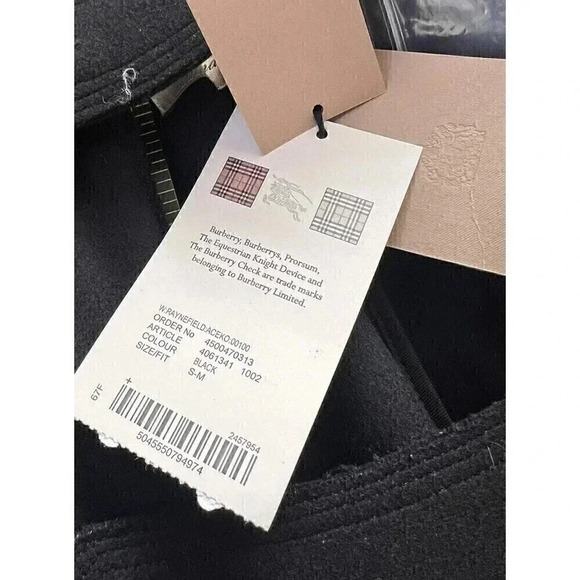 Burberry Raynefield Military Black Cape Womens Size S/M Wool Blend Fringe - Picture 14 of 16